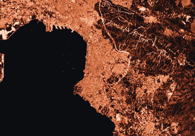 Clay mineral absorption map