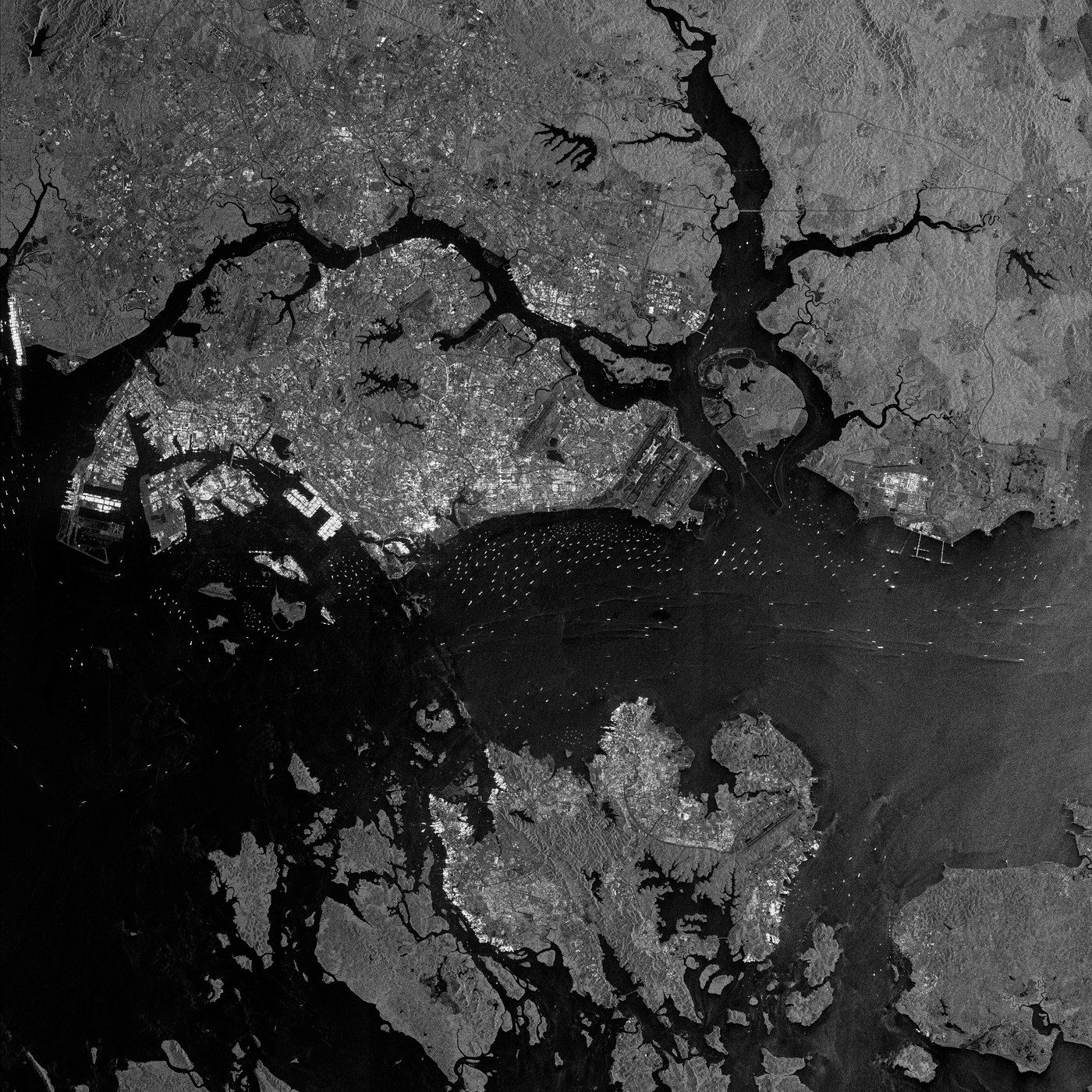 Coastline, straits and anchorages, X-band