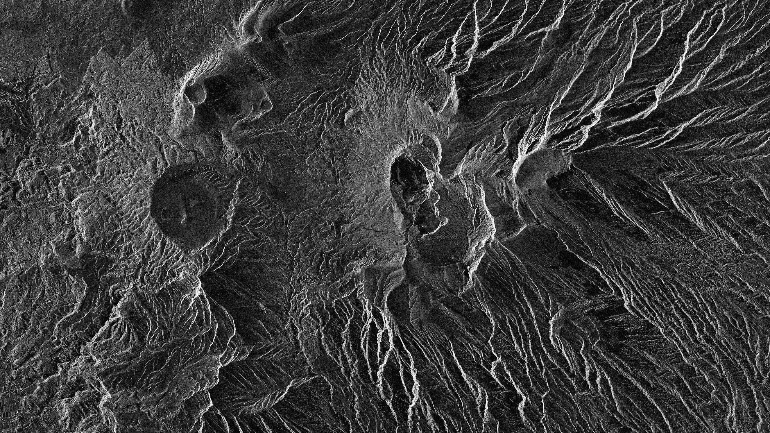 Volcano and eroded slopes, X-band